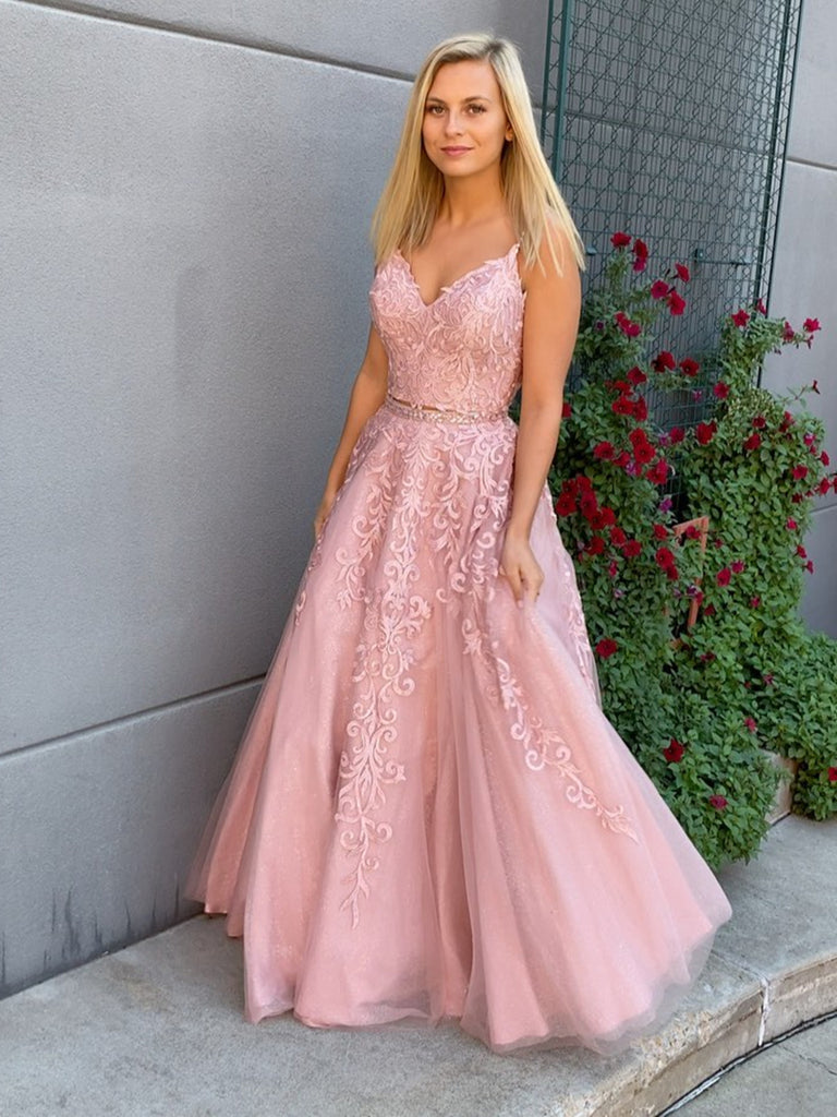 Blush Pink Organza Gown- Frontier Raas